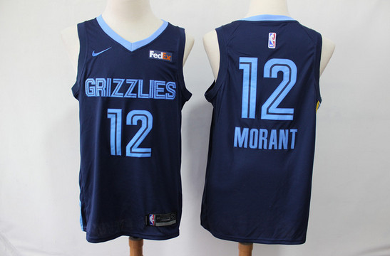 Men's Memphis Grizzlies Customized Navy Stitched Basketball Jersey